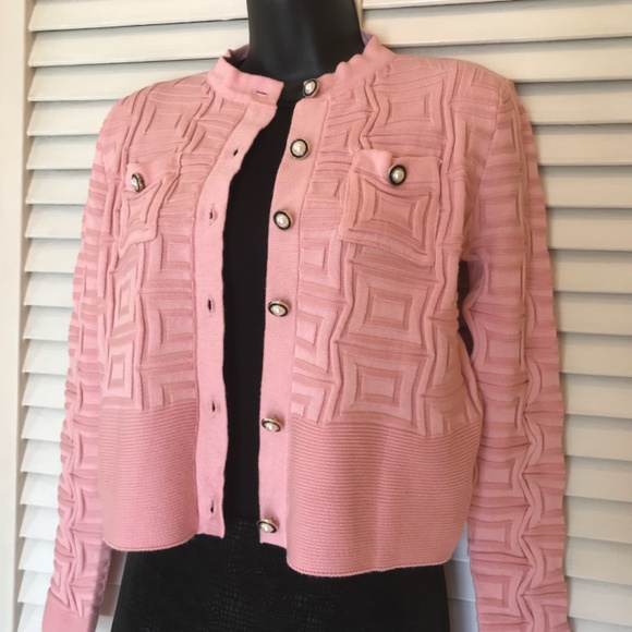 Pink Knit Cardigan- Cropped! EUC 3/$19 - Picture 6 of 12
